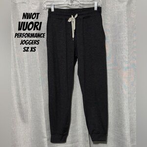 NWOT Vuori Performance Joggers-Wmns Sz XS-Drawstring Waist-Pockets-Charcoal